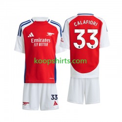 Arsenal Thuis Tenue Kinder Voetbalshirts Calafiori 33 2024-2025 Korte Mouwen