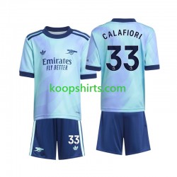Arsenal Derde Tenue Kinder Voetbalshirts Calafiori 33 2024-2025 Korte Mouwen