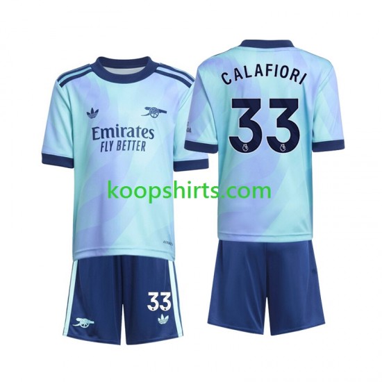 Arsenal Derde Tenue Kinder Voetbalshirts Calafiori 33 2024-2025 Korte Mouwen Arsenal Derde Tenue Kinder Voetbalshirts Calafiori 33 2024-2025 Korte Mouwen