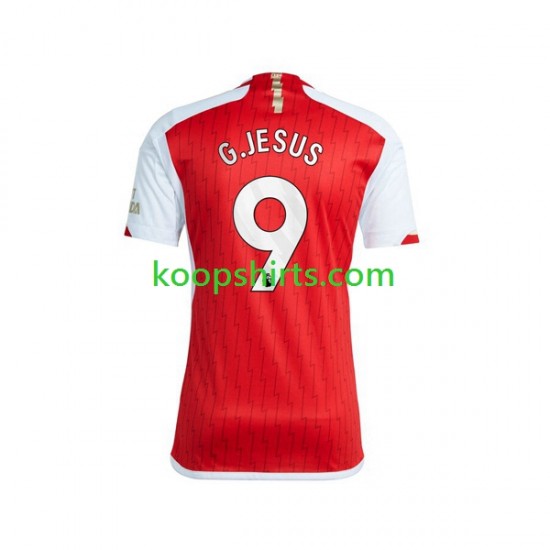 Arsenal Thuis Tenue Heren Voetbalshirts Gabriel Jesus 9 2023-2024 Korte Mouwen