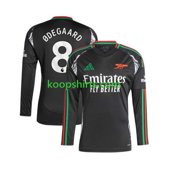 Arsenal Uit Tenue Heren Voetbalshirts Martin Odegaard 8 2024-2025 Lange Mouwen Arsenal Uit Tenue Heren Voetbalshirts Martin Odegaard 8 2024-2025 Lange Mouwen