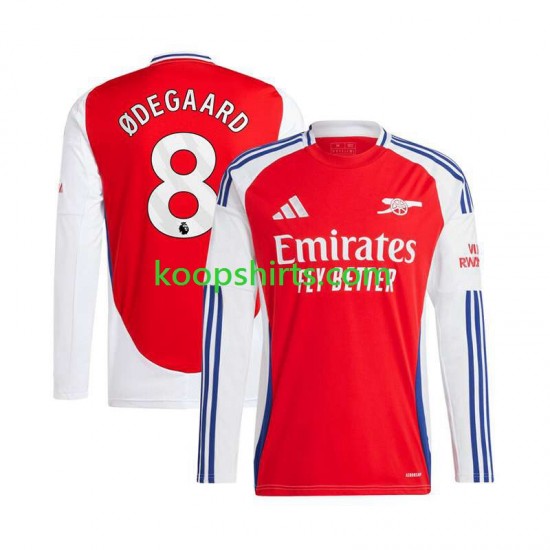 Arsenal Thuis Rood Tenue Heren Voetbalshirts Martin Odegaard 8 2024-2025 Lange Mouwen Arsenal Thuis Rood Tenue Heren Voetbalshirts Martin Odegaard 8 2024-2025 Lange Mouwen