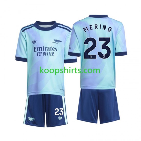 Arsenal Derde Tenue Kinder Voetbalshirts Merino 23 2024-2025 Korte Mouwen Arsenal Derde Tenue Kinder Voetbalshirts Merino 23 2024-2025 Korte Mouwen