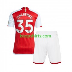 Arsenal Thuis Tenue Kinder Voetbalshirts Oleksandr Zinchenko 35 2023-2024 Korte Mouwen