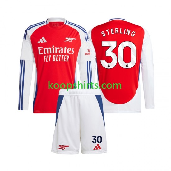 Arsenal Thuis Tenue Kinder Voetbalshirts Raheem Sterling 30 2024-2025 Lange Mouwen Arsenal Thuis Tenue Kinder Voetbalshirts Raheem Sterling 30 2024-2025 Lange Mouwen
