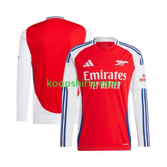 Arsenal Thuis Rood Tenue Heren Voetbalshirts 2024-2025 Lange Mouwen Arsenal Thuis Rood Tenue Heren Voetbalshirts 2024-2025 Lange Mouwen