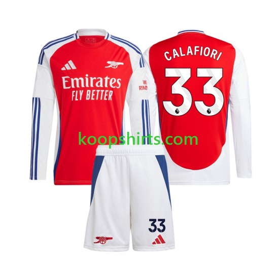 Arsenal Thuis Tenue Kinder Voetbalshirts Riccardo Calafiori 33 2024-2025 Lange Mouwen Arsenal Thuis Tenue Kinder Voetbalshirts Riccardo Calafiori 33 2024-2025 Lange Mouwen