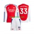 Arsenal Thuis Tenue Kinder Voetbalshirts Riccardo Calafiori 33 2024-2025 Lange Mouwen