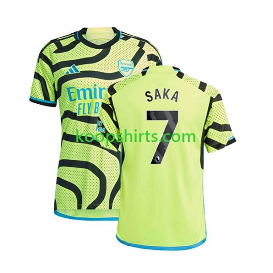 Arsenal Uit Tenue Heren Voetbalshirts Saka 7 2023-2024 Korte Mouwen Arsenal Uit Tenue Heren Voetbalshirts Saka 7 2023-2024 Korte Mouwen