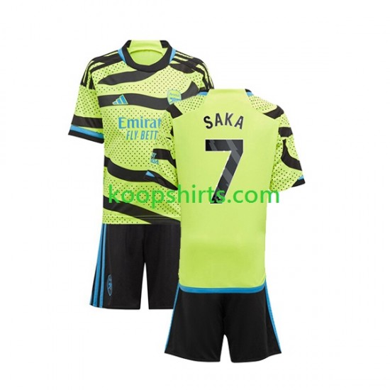 Arsenal Uit Tenue Kinder Voetbalshirts Saka 7 2023-2024 Korte Mouwen Arsenal Uit Tenue Kinder Voetbalshirts Saka 7 2023-2024 Korte Mouwen