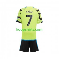 Arsenal Uit Tenue Kinder Voetbalshirts Saka 7 2023-2024 Korte Mouwen