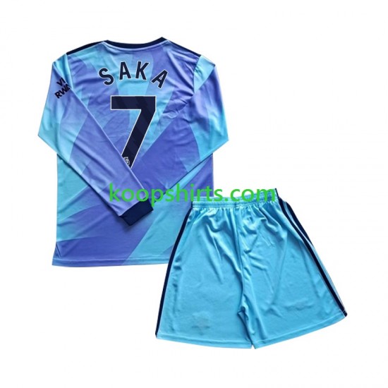 Arsenal Derde Tenue Kinder Voetbalshirts Saka 7 2024-2025 Lange Mouwen Arsenal Derde Tenue Kinder Voetbalshirts Saka 7 2024-2025 Lange Mouwen