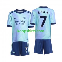 Arsenal Derde Tenue Kinder Voetbalshirts Saka 7 2024-2025 Korte Mouwen