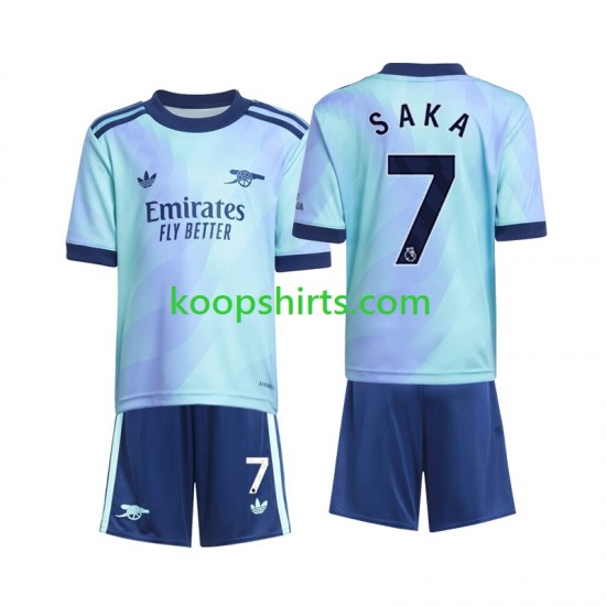 Arsenal Derde Tenue Kinder Voetbalshirts Saka 7 2024-2025 Korte Mouwen Arsenal Derde Tenue Kinder Voetbalshirts Saka 7 2024-2025 Korte Mouwen