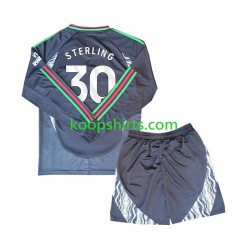 Arsenal Uit Tenue Kinder Voetbalshirts Sterling 30 2024-2025 Lange Mouwen
