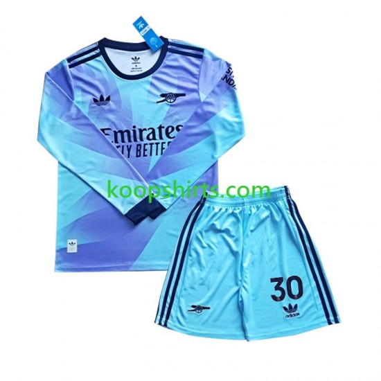 Arsenal Derde Tenue Kinder Voetbalshirts Sterling 30 2024-2025 Lange Mouwen