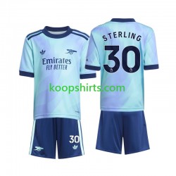 Arsenal Derde Tenue Kinder Voetbalshirts Sterling 30 2024-2025 Korte Mouwen