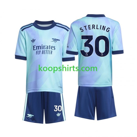 Arsenal Derde Tenue Kinder Voetbalshirts Sterling 30 2024-2025 Korte Mouwen Arsenal Derde Tenue Kinder Voetbalshirts Sterling 30 2024-2025 Korte Mouwen