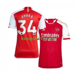 Arsenal Thuis Tenue Heren Voetbalshirts Xhaka 34 2023-2024 Korte Mouwen