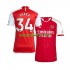 Arsenal Thuis Tenue Heren Voetbalshirts Xhaka 34 2023-2024 Korte Mouwen
