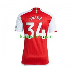 Arsenal Thuis Tenue Heren Voetbalshirts Xhaka 34 2023-2024 Korte Mouwen