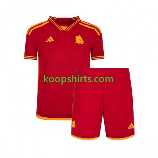 AS Roma Thuis Tenue Kinder Voetbalshirts 2023-2024 Korte Mouwen AS Roma Thuis Tenue Kinder Voetbalshirts 2023-2024 Korte Mouwen