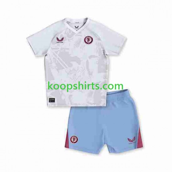 Aston Villa Uit Tenue Kinder Voetbalshirts 2023-2024 Korte Mouwen Aston Villa Uit Tenue Kinder Voetbalshirts 2023-2024 Korte Mouwen
