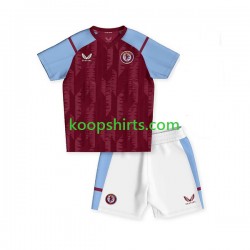 Aston Villa Thuis Tenue Kinder Voetbalshirts 2023-2024 Korte Mouwen