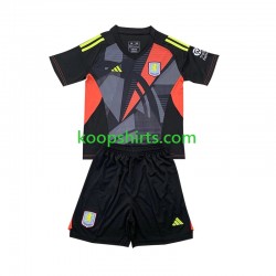 Aston Villa Doelman Uit Tenue Kinder Voetbalshirts 2024-2025 Korte Mouwen