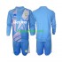 Aston Villa Doelman Derde Blauw Tenue Kinder Voetbalshirts 2024-2025 Lange Mouwen