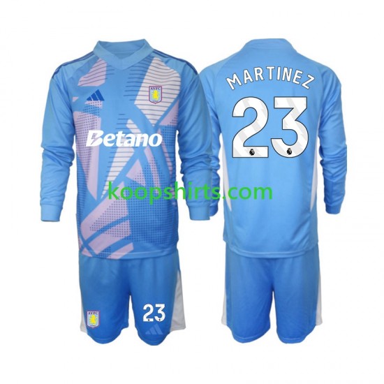 Aston Villa Doelman Derde Tenue Kinder Voetbalshirts Emiliano Martinez 23 2024-2025 Lange Mouwen Aston Villa Doelman Derde Tenue Kinder Voetbalshirts Emiliano Martinez 23 2024-2025 Lange Mouwen