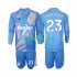 Aston Villa Doelman Derde Tenue Kinder Voetbalshirts Emiliano Martinez 23 2024-2025 Lange Mouwen