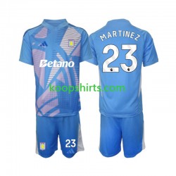 Aston Villa Doelman Derde Tenue Kinder Voetbalshirts Emiliano Martinez 23 2024-2025 Korte Mouwen