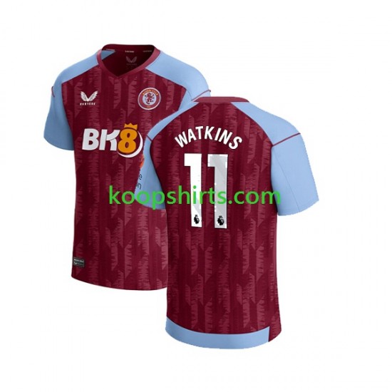 Aston Villa Thuis Tenue Heren Voetbalshirts Ollie Watkins 11 2023-2024 Korte Mouwen Aston Villa Thuis Tenue Heren Voetbalshirts Ollie Watkins 11 2023-2024 Korte Mouwen