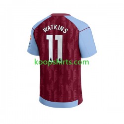Aston Villa Thuis Tenue Heren Voetbalshirts Ollie Watkins 11 2023-2024 Korte Mouwen