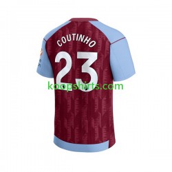 Aston Villa Thuis Tenue Heren Voetbalshirts Philippe Coutinho 23 2023-2024 Korte Mouwen
