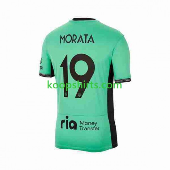 Atlético Madrid Derde Tenue Heren Voetbalshirts 2 Alvaro Morata 19 2023-2024 Korte Mouwen Atlético Madrid Derde Tenue Heren Voetbalshirts 2 Alvaro Morata 19 2023-2024 Korte Mouwen