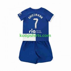 Atlético Madrid Uit Tenue Kinder Voetbalshirts 2 Antoine Griezmann 7 2023-2024 Korte Mouwen
