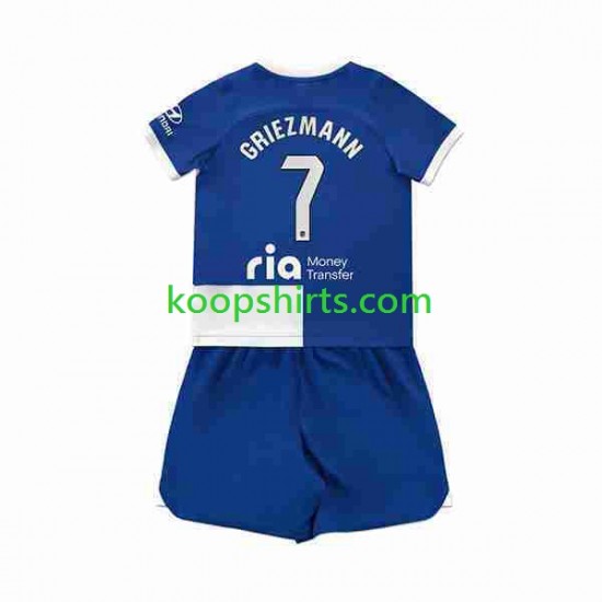 Atlético Madrid Uit Tenue Kinder Voetbalshirts 2 Antoine Griezmann 7 2023-2024 Korte Mouwen Atlético Madrid Uit Tenue Kinder Voetbalshirts 2 Antoine Griezmann 7 2023-2024 Korte Mouwen