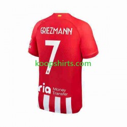 Atlético Madrid Thuis Tenue Heren Voetbalshirts 2 Antoine Griezmann 7 2023-2024 Korte Mouwen