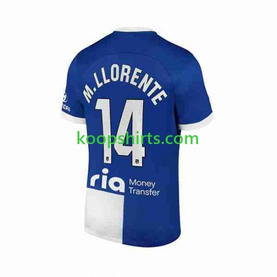 Atlético Madrid Uit Tenue Heren Voetbalshirts 2 Marcos Llorente 14 2023-2024 Korte Mouwen Atlético Madrid Uit Tenue Heren Voetbalshirts 2 Marcos Llorente 14 2023-2024 Korte Mouwen