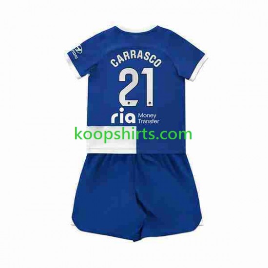Atlético Madrid Uit Tenue Kinder Voetbalshirts 2 Yannick Carrasco 21 2023-2024 Korte Mouwen Atlético Madrid Uit Tenue Kinder Voetbalshirts 2 Yannick Carrasco 21 2023-2024 Korte Mouwen