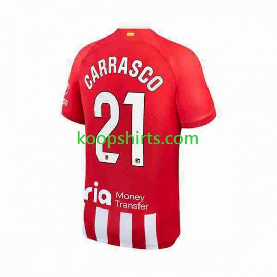 Atlético Madrid Thuis Tenue Heren Voetbalshirts 2 Yannick Carrasco 21 2023-2024 Korte Mouwen Atlético Madrid Thuis Tenue Heren Voetbalshirts 2 Yannick Carrasco 21 2023-2024 Korte Mouwen