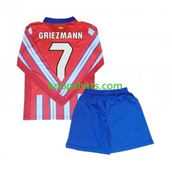 Atlético Madrid Thuis Tenue Kinder Voetbalshirts Antoine Griezmann 7 2024-2025 Lange Mouwen