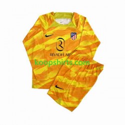 Atlético Madrid Doelman Oranje Tenue Kinder Voetbalshirts 2023-2024 Lange Mouwen