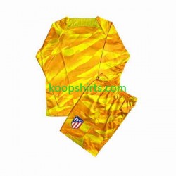 Atlético Madrid Doelman Oranje Tenue Kinder Voetbalshirts 2023-2024 Lange Mouwen