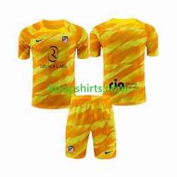 Atlético Madrid Doelman Oranje Tenue Kinder Voetbalshirts 2023-2024 Korte Mouwen