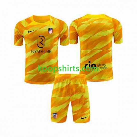 Atlético Madrid Doelman Oranje Tenue Kinder Voetbalshirts 2023-2024 Korte Mouwen Atlético Madrid Doelman Oranje Tenue Kinder Voetbalshirts 2023-2024 Korte Mouwen