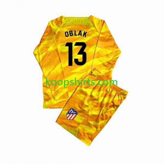 Atlético Madrid Doelman Oranje Tenue Kinder Voetbalshirts Jan Oblak 13 2023-2024 Lange Mouwen Atlético Madrid Doelman Oranje Tenue Kinder Voetbalshirts Jan Oblak 13 2023-2024 Lange Mouwen