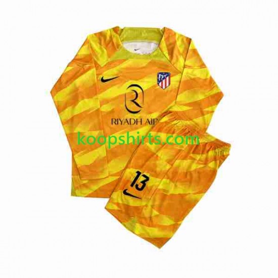 Atlético Madrid Doelman Oranje Tenue Kinder Voetbalshirts Jan Oblak 13 2023-2024 Lange Mouwen